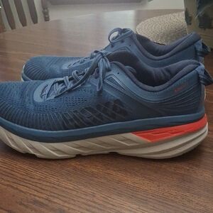 Hoka One One Black and Blue Running Shoes